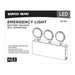 Emergency Light Nuvo 67-133 Emergency Light, 90min Ni-Cad backup, 120/277V, Tri Head, Universal Mounting, Steel/NYC - White Finish Nuvo