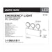 Emergency Light Nuvo 67-133 Emergency Light, 90min Ni-Cad backup, 120/277V, Tri Head, Universal Mounting, Steel/NYC - White Finish Nuvo