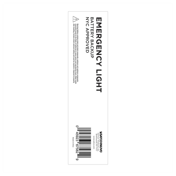 Emergency Light Nuvo 67-133 Emergency Light, 90min Ni-Cad backup, 120/277V, Tri Head, Universal Mounting, Steel/NYC - White Finish Nuvo