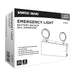 Emergency Light Nuvo 67-133 Emergency Light, 90min Ni-Cad backup, 120/277V, Tri Head, Universal Mounting, Steel/NYC - White Finish Nuvo