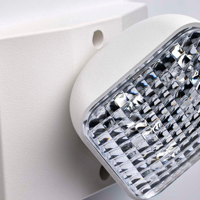 Emergency Light Nuvo 67-134 Remote Emergency Light, Low-Voltage Backup, Single Head - White Finish Nuvo