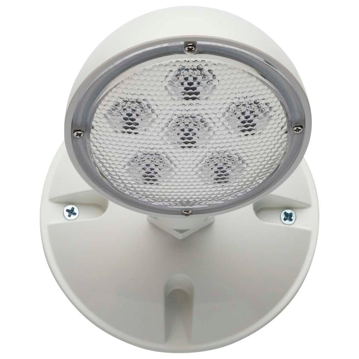 Emergency Light Nuvo 67-136 Remote Emergency Light, Low-Voltage Backup, Single Head, White Finish, Wet Location Rated Nuvo
