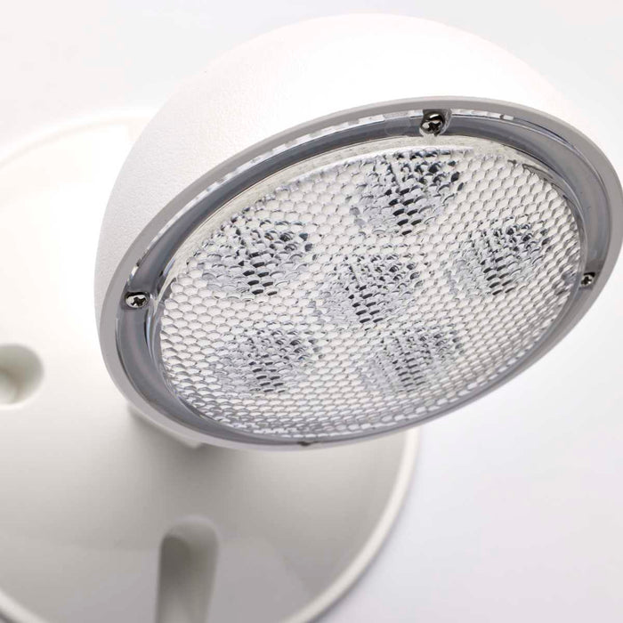 Emergency Light Nuvo 67-136 Remote Emergency Light, Low-Voltage Backup, Single Head, White Finish, Wet Location Rated Nuvo