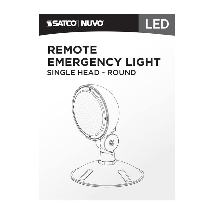 Emergency Light Nuvo 67-136 Remote Emergency Light, Low-Voltage Backup, Single Head, White Finish, Wet Location Rated Nuvo