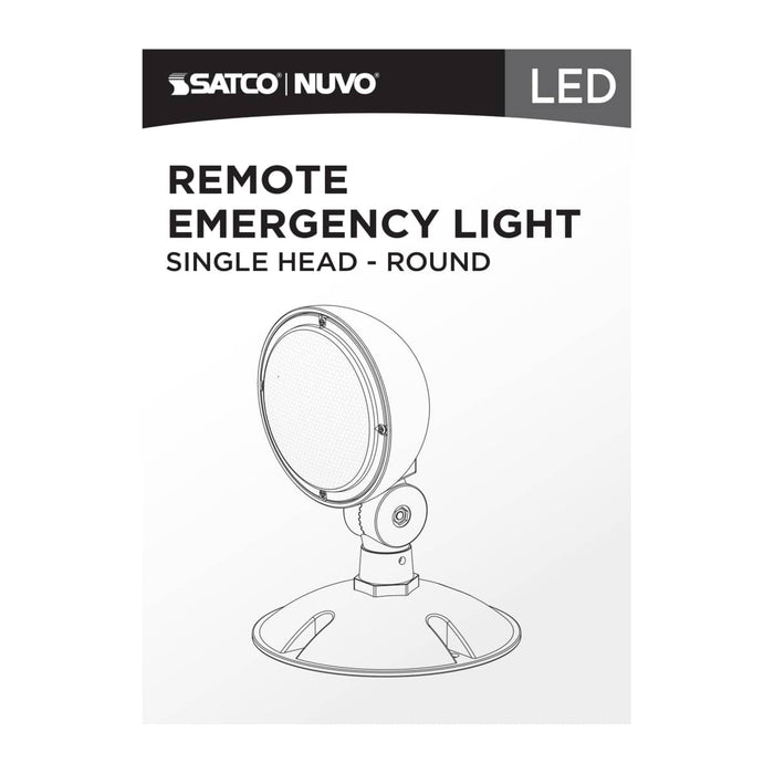 Emergency Light Nuvo 67-136 Remote Emergency Light, Low-Voltage Backup, Single Head, White Finish, Wet Location Rated Nuvo