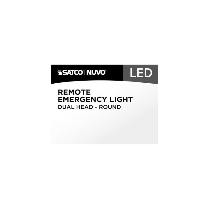 Emergency Light Nuvo 67-137 Remote Emergency Light - Low-Voltage Backup - Double Head, White Finish, Wet Location Rated Nuvo