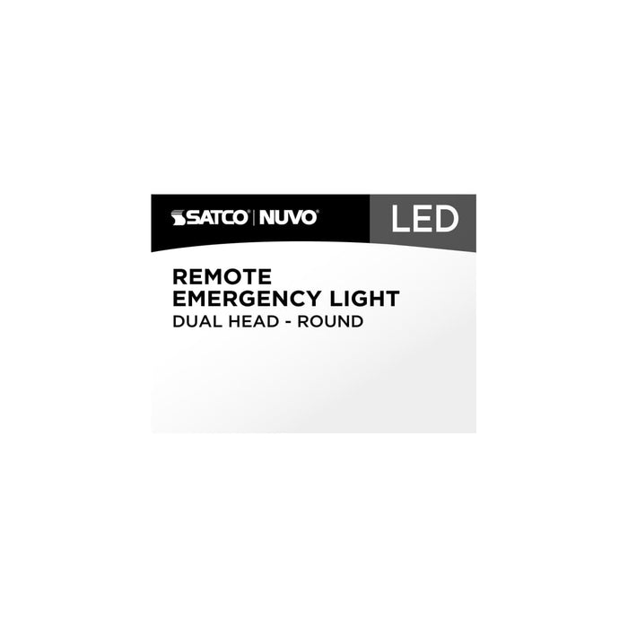 Emergency Light Nuvo 67-137 Remote Emergency Light - Low-Voltage Backup - Double Head, White Finish, Wet Location Rated Nuvo