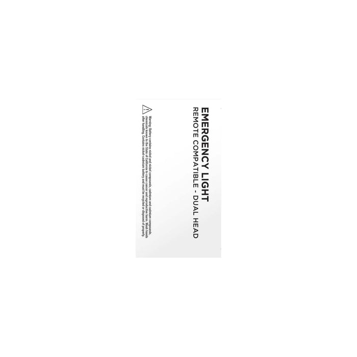 Emergency Light Nuvo 67-139 Emergency Light - Dual Head - 120/277 Volts - White Finish - Remote Compatible Nuvo