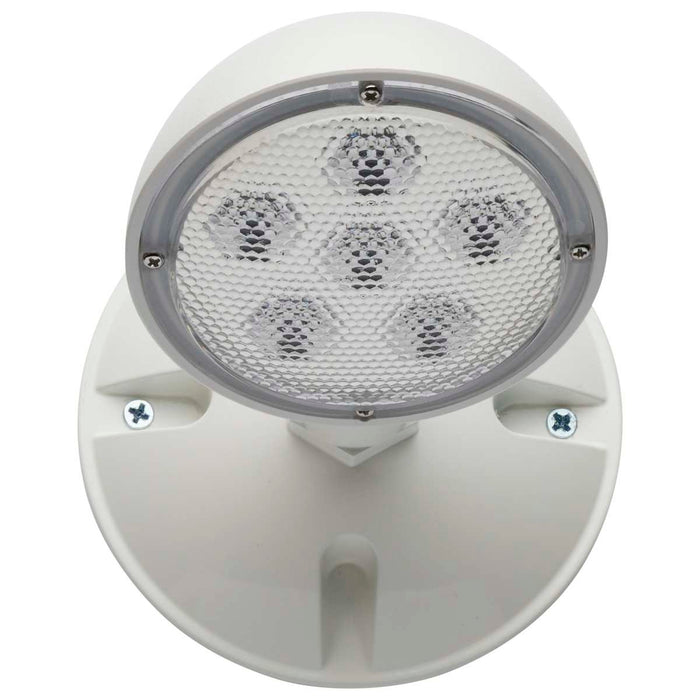 Emergency Light Satco 67-140 Remote Emergency Light - Weatherproof Low Power Single Head - 3-12V 0.75W - White Finish Satco