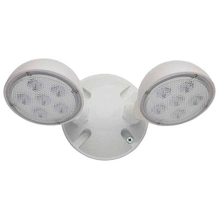 Emergency Light Satco 67-141 Remote Emergency Light - Weatherproof Low Power Dual Head - 3-12V 1.5W - White Finish Satco