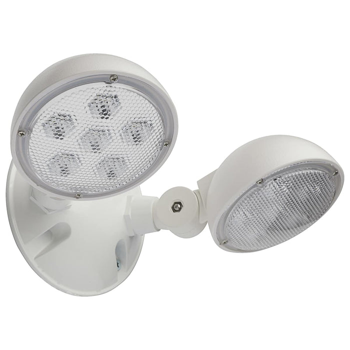 Emergency Light Satco 67-141 Remote Emergency Light - Weatherproof Low Power Dual Head - 3-12V 1.5W - White Finish Satco