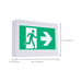 Exit Sign Satco 67-500 Running Man Green Exit Sign - 120-347V - 2HR backup - Single/Dual Face - Universal Mounting - Thermoplastic - White Finish Satco