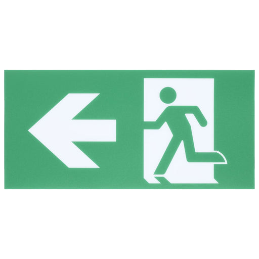 Exit Sign Satco 67-510 Running Man Green Combo Exit Sign/Emergency Light - 120-347V - 2HR backup - Single/Dual Face - Universal Mounting - Thermoplastic - White Finish Satco
