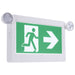 Exit Sign Satco 67-510 Running Man Green Combo Exit Sign/Emergency Light - 120-347V - 2HR backup - Single/Dual Face - Universal Mounting - Thermoplastic - White Finish Satco