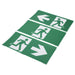 Exit Sign Satco 67-511 Running Man Green Combo Exit Sign/Emergency Light - 120-347V - 2HR backup - Single/Dual Face - Universal Mounting - Thermoplastic - High Output lamps - White Finish Satco