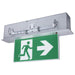 Exit Sign Satco 67-540 Running Man Green Edge Lit Exit Sign - 120-347V - 2HR backup - Single/Dual Face - Premium Flush Recessed Mounting - Brushed Aluminum Finish Satco