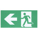 Exit Sign Satco 67-550 Running Man Green Combo Edge Lit Exit Sign/Emergency Light - 120-347V - 2HR backup - Single/Dual Face - Premium Flush Recessed Mounting - Brushed Aluminum Finish Satco