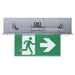 Exit Sign Satco 67-551 Running Man Green Combo Edge Lit Exit Sign/Emergency Light - 120-347V - 2HR backup - Single/Dual Face - Premium Flush Recessed Mounting - High Output lamps - Brushed Aluminum Finish Satco