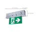 Exit Sign Satco 67-551 Running Man Green Combo Edge Lit Exit Sign/Emergency Light - 120-347V - 2HR backup - Single/Dual Face - Premium Flush Recessed Mounting - High Output lamps - Brushed Aluminum Finish Satco