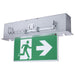 Exit Sign Satco 67-551 Running Man Green Combo Edge Lit Exit Sign/Emergency Light - 120-347V - 2HR backup - Single/Dual Face - Premium Flush Recessed Mounting - High Output lamps - Brushed Aluminum Finish Satco