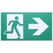 Exit Sign Satco 67-560 Running Man Green Exit Sign - 120/347V - 2HR backup - Single/Dual Face - Universal Mounting - Wet Location - White Finish Satco