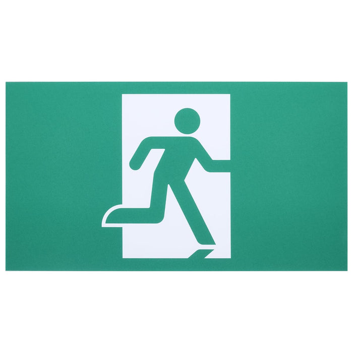 Exit Sign Satco 67-560 Running Man Green Exit Sign - 120/347V - 2HR backup - Single/Dual Face - Universal Mounting - Wet Location - White Finish Satco