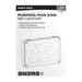 Exit Sign Satco 67-560 Running Man Green Exit Sign - 120/347V - 2HR backup - Single/Dual Face - Universal Mounting - Wet Location - White Finish Satco