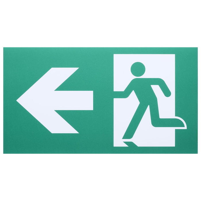 Exit Sign Satco 67-561 Running Man Green Exit Sign - 120/347V - 2HR backup - Single/Dual Face - Universal Mounting - Wet Location - Low Temperature - White Finish Satco
