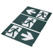 Exit Sign Satco 67-570 Running Man Green Combo Exit Sign/Emergency Light - 120/347V - 2HR backup - Single/Dual Face - Universal Mounting - Wet Location - White Finish Satco