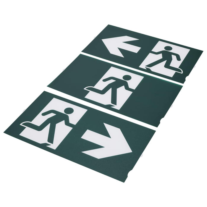 Exit Sign Satco 67-571 Running Man Green Combo Exit Sign/Emergency Light - 120/347V - 2HR backup - Single/Dual Face - Universal Mounting - Wet Location - Remote-Capable - White Finish Satco
