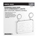 Exit Sign Satco 67-571 Running Man Green Combo Exit Sign/Emergency Light - 120/347V - 2HR backup - Single/Dual Face - Universal Mounting - Wet Location - Remote-Capable - White Finish Satco