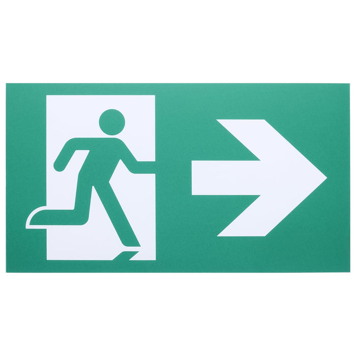 Exit Sign Satco 67-572 Running Man Green Combo Exit Sign/Emergency Light - 120/347V - 2HR backup - Single/Dual Face - Universal Mounting - Wet Location - Low Temperature - White Finish Satco