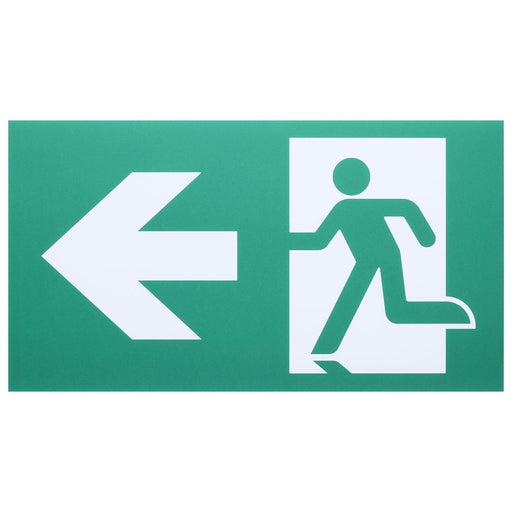 Exit Sign Satco 67-572 Running Man Green Combo Exit Sign/Emergency Light - 120/347V - 2HR backup - Single/Dual Face - Universal Mounting - Wet Location - Low Temperature - White Finish Satco