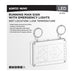 Exit Sign Satco 67-572 Running Man Green Combo Exit Sign/Emergency Light - 120/347V - 2HR backup - Single/Dual Face - Universal Mounting - Wet Location - Low Temperature - White Finish Satco