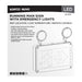 Exit Sign Satco 67-573 Running Man Green Combo Exit Sign/Emergency Light - 120/347V - 2HR backup - Single/Dual Face - Universal Mounting - Wet Location - Low Temperature - Remote-Capable - White Finish Satco