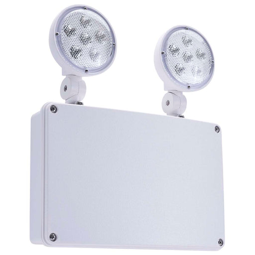 Emergency Light Satco 67-580 Emergency Light - 120-347V - 2HR Backup - Universal Mounting - Wet Location - White Finish Satco