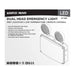 Emergency Light Satco 67-583 Emergency Light - 120-347V - 2HR Backup - Universal Mounting - Wet Location - Low Temperature - Remote Compatible - White Finish Satco