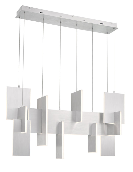 Eurofase 38044-030 Coburg 42" Anodized Silver LED Chandelier