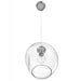 Pendant Light Avenue Lighting HF8081-CH Fairfax Ave. Fairfax 8"W 1-Light Mini Pendant in Matte Chrome/Clear Glass Avenue Lighting