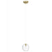 Pendant Light Avenue Lighting HF8081-BB Fairfax Ave. Fairfax 8"W 1-Light Mini Pendant in Brushed Brass/Clear Glass Avenue Lighting