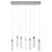 Multi-Light Pendant Avenue Lighting HF1900-7-GL-CH-C The Original Glacier 7-Light 47"W LED Pendant in Polished Chrome/Clear Crystals Avenue Lighting