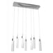 Multi-Light Pendant Avenue Lighting HF1900-7-GL-CH-C The Original Glacier 7-Light 47"W LED Pendant in Polished Chrome/Clear Crystals Avenue Lighting