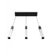 Multi-Light Pendant Avenue Lighting HF1900-3-GL-BK The Original Glacier 3-Light 37"W Linear LED Pendant in Black/Bubbled Crystals Avenue Lighting