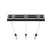 Multi-Light Pendant Avenue Lighting HF1900-3-GL-BK The Original Glacier 3-Light 37"W Linear LED Pendant in Black/Bubbled Crystals Avenue Lighting