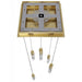 Multi-Light Pendant Avenue Lighting HF1900-5-GL-BB The Original Glacier 5-Light 12"W LED Pendant in Polished Chrome/Bubbled Crystals in Brushed Brass Avenue Lighting