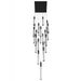 Chandelier Avenue Lighting HF1904-25-BOA-BK Boa 25-Light 28"W Multi-Light Chandelier in Black/Studded Crystals Avenue Lighting
