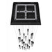 Chandelier Avenue Lighting HF1904-25-BOA-BK Boa 25-Light 28"W Multi-Light Chandelier in Black/Studded Crystals Avenue Lighting
