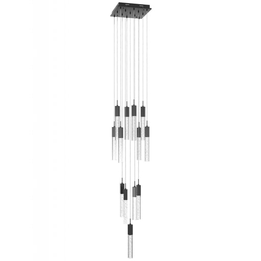 Chandelier Avenue Lighting HF1905-13-GL-DBZ The Original Glacier 13-Light 20"W Multi-Light Chandelier in Dark Bronze/Bubbled Crystals Avenue Lighting