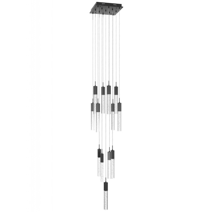 Chandelier Avenue Lighting HF1905-13-GL-DBZ The Original Glacier 13-Light 20"W Multi-Light Chandelier in Dark Bronze/Bubbled Crystals Avenue Lighting