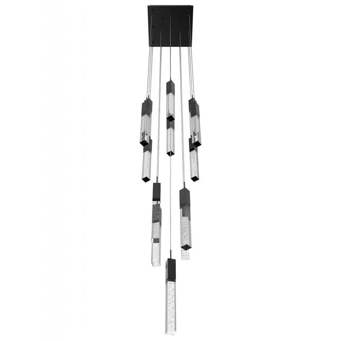 Chandelier Avenue Lighting HF1905-13-GL-DBZ The Original Glacier 13-Light 20"W Multi-Light Chandelier in Dark Bronze/Bubbled Crystals Avenue Lighting